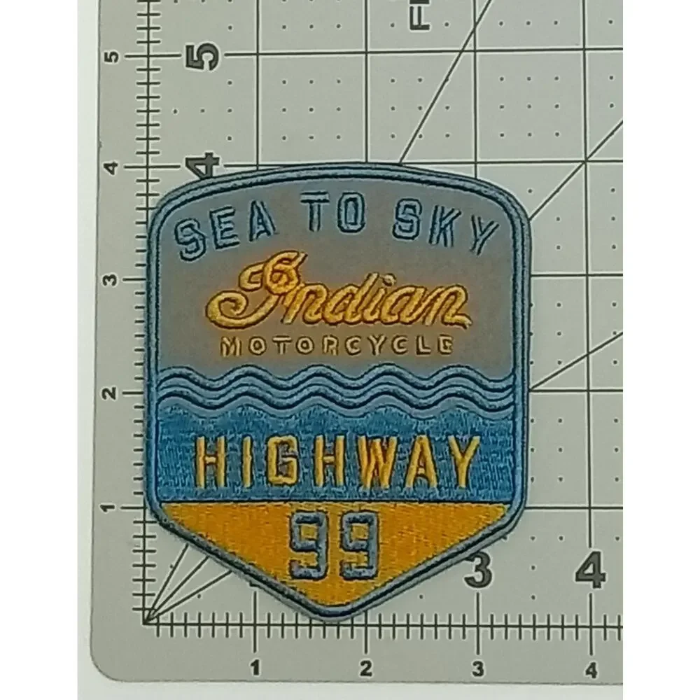 Route 66 Indian Motorcycle Sea to Sky Embroidered Patch